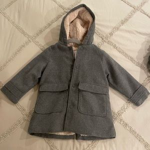 NEW ZARA Toddler Hooded Lined Coat